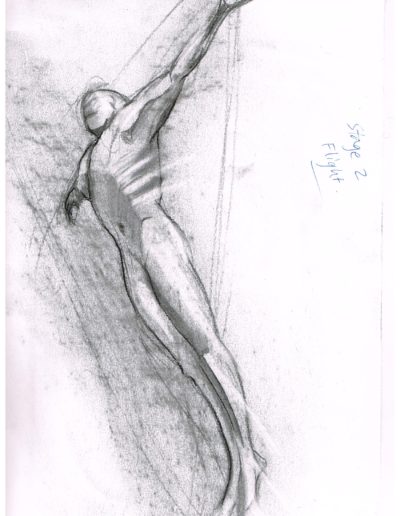 Michelle Castles Diving in Flight Sketch