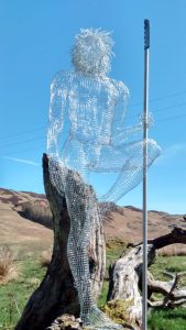 Michelle Castles Sculpture - Aboriginal Man Landscape 2