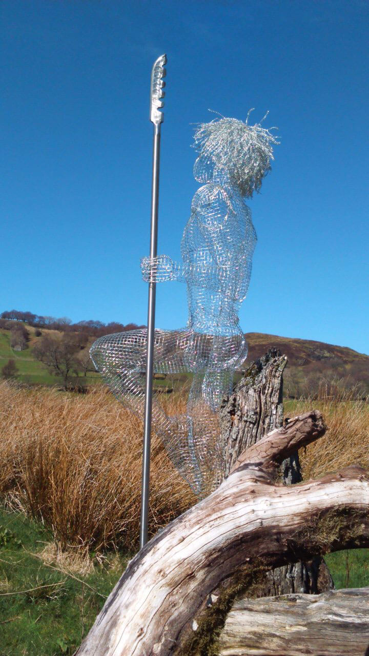 Michelle Castles Sculpture - Aboriginal Man Landscape